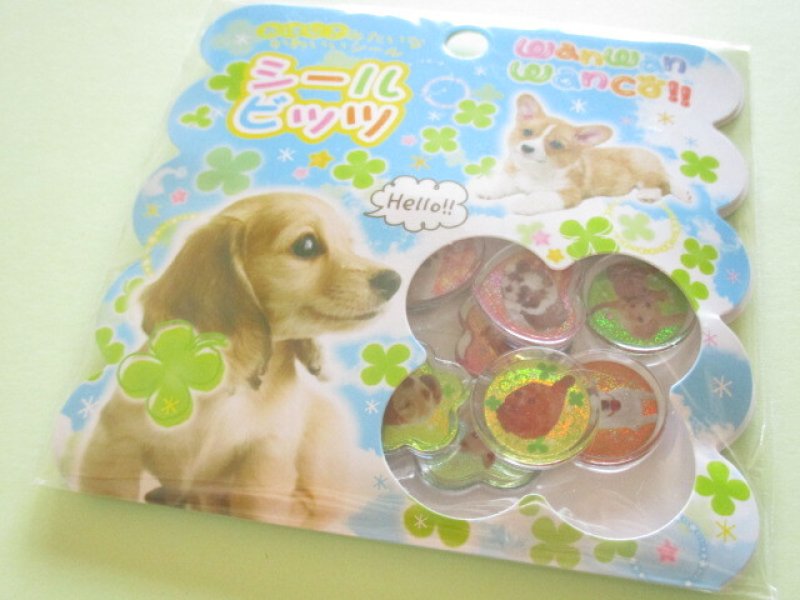 Photo1: Kawaii Cute Seal Bits Sticker Flakes Sack San-x *Wan Wan Wanco !! (SE74801) (1)