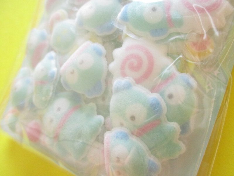 Photo1: Kawaii Cute Cotton Puffy Sticker Flakes Sack Sanrio *Hangyodon (139412)