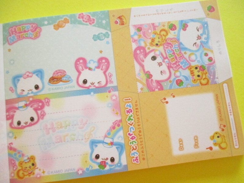 Photo1: Kawaii Cute Large Memo Pad Kamio Japan *Happy March (232822)
