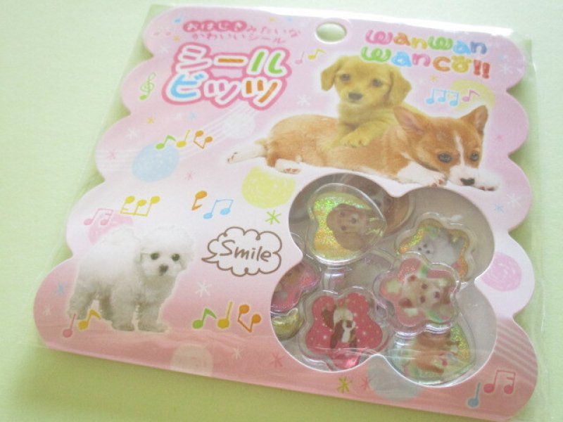 Photo1: Kawaii Cute Seal Bits Sticker Flakes Sack San-x *Wan Wan Wanco !! (SE74802) (1)