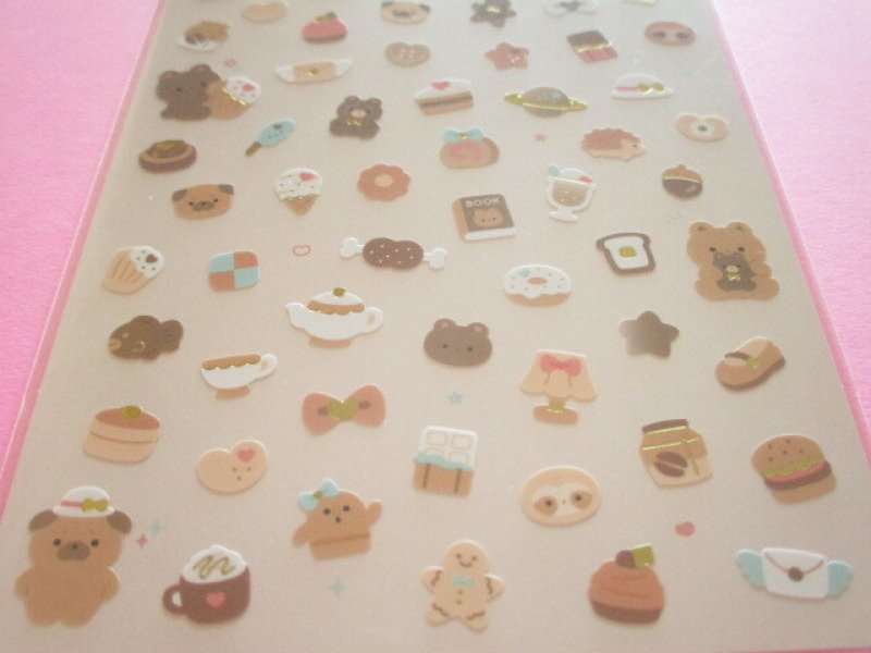 Photo2: Kawaii Cute ぷちころ Stickers Sheet Gaia *Brown (468218)