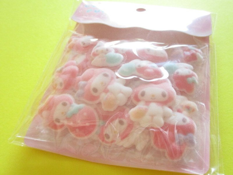 Photo1: Kawaii Cute Cotton Puffy Sticker Flakes Sack Sanrio *My Melody (139409) (1)