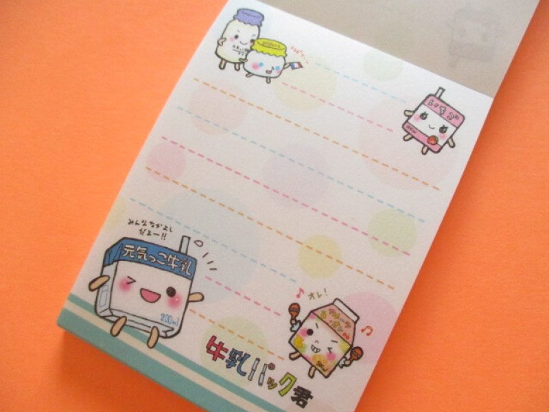Photo1: Kawaii Cute Mini Memo Pad 平成メモリー Crux *牛乳パック君 (140517)