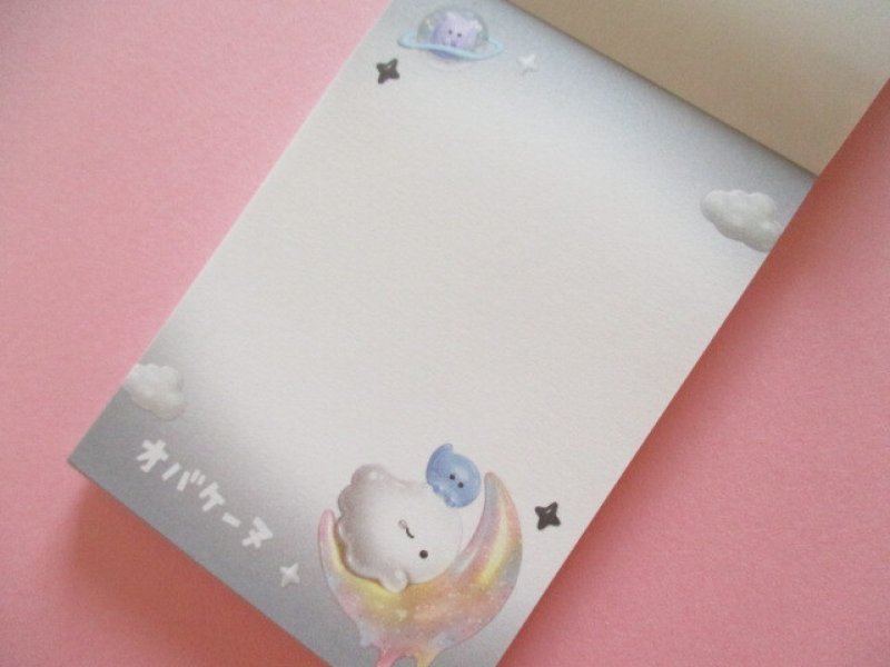 Photo1: Kawaii Cute Mini Memo Pad Obakenu Crux *ぷっくりムーン (138539)