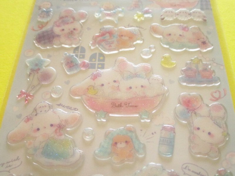 Photo1: Kawaii Cute Favorite Choose Candy Stickers Sheet Q-Lia *Oyasumi Bunny (91231)