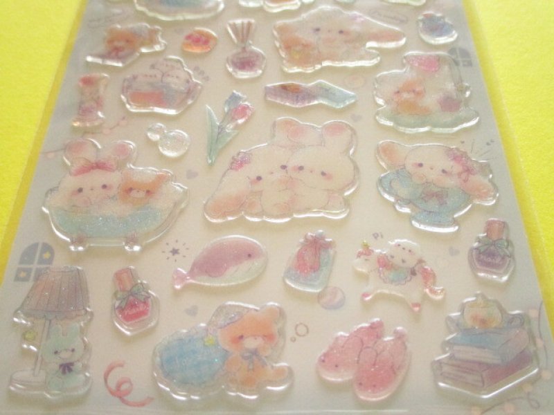 Photo2: Kawaii Cute Favorite Choose Candy Stickers Sheet Q-Lia *Oyasumi Bunny (91231)
