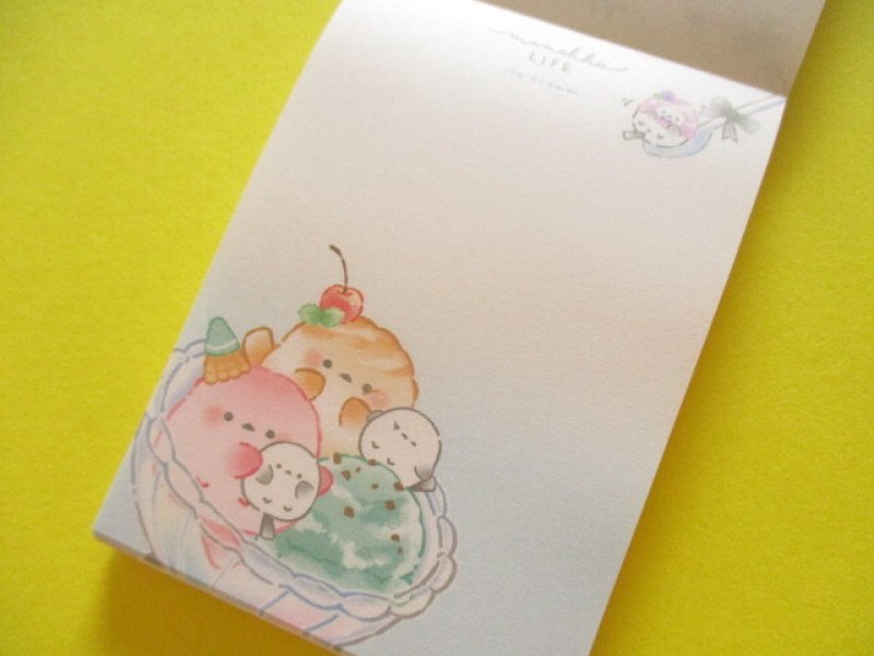Photo1: Kawaii Cute Mini Memo Pad Manekko Life Crux *Ice cream (140294)