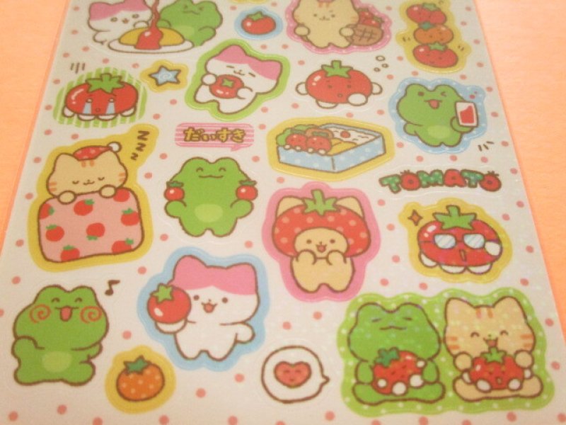 Photo2: Kawaii Cute Toppng Lab Stickers Sheet Gaia *Tomato (466892-1)