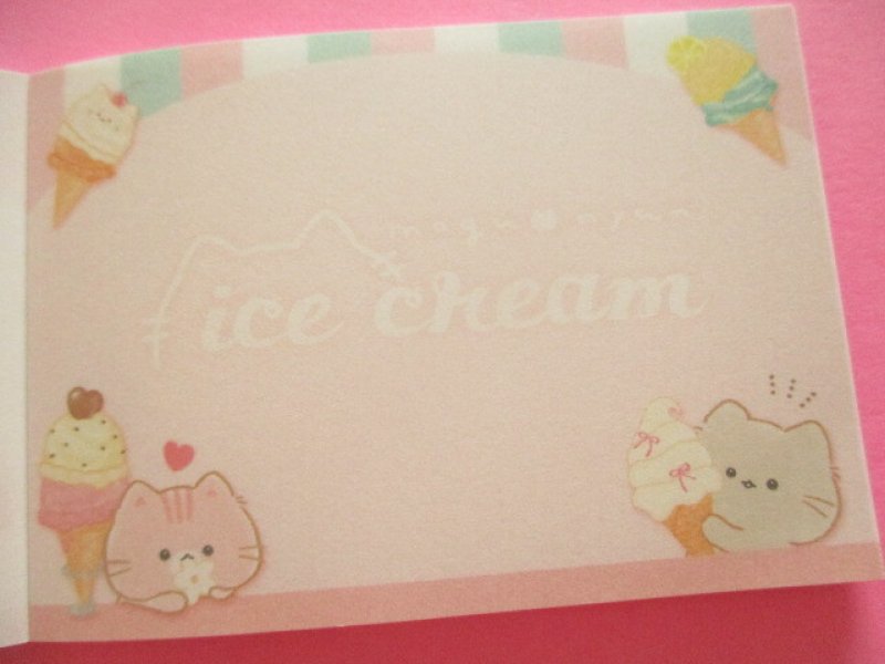 Photo2: Kawaii Cute Mini Memo Pad Mogu♡nyan Kamio Japan *Ice cream shop (232605)
