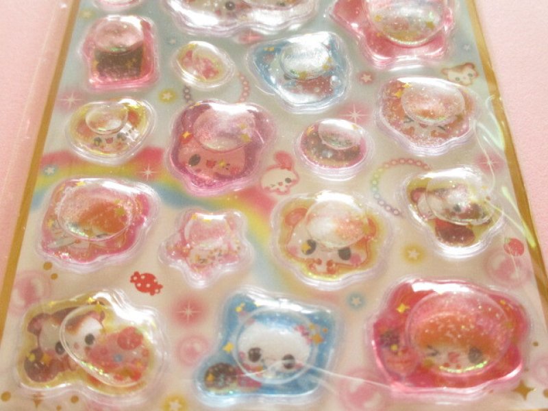 Photo2: Kawaii Cute Mellow Aquarium Water in Stickers Sheet KAMIO JAPAN *Ham Ham Café (231953)