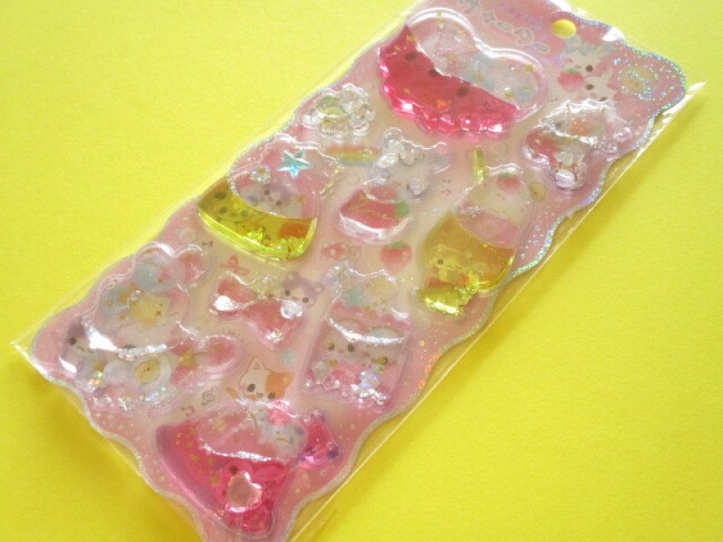 Photo1: Kawaii Cute Kirarin Water in Stickers Sheet Q-LiA *Candy Twins (01311） (1)
