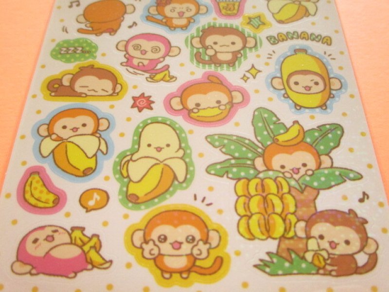 Photo2: Kawaii Cute Toppng Lab Stickers Sheet Gaia *Banana (466892-2)