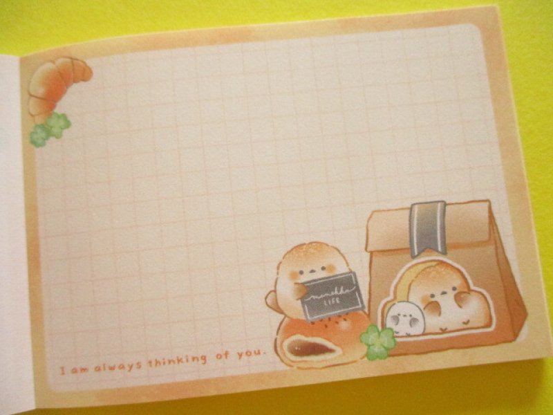 Photo2: Kawaii Cute Mini Memo Pad Manekko Life Crux *Bread (140293)