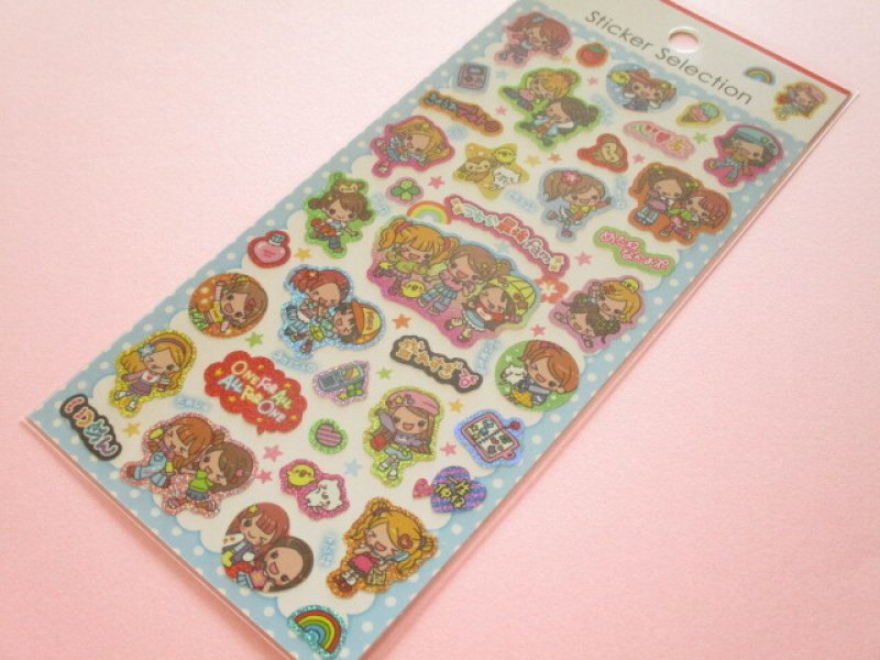 Photo1: Kawaii Cute Sticker Selection Sheet Gaia *Happy Pop Girls (466899-1) (1)