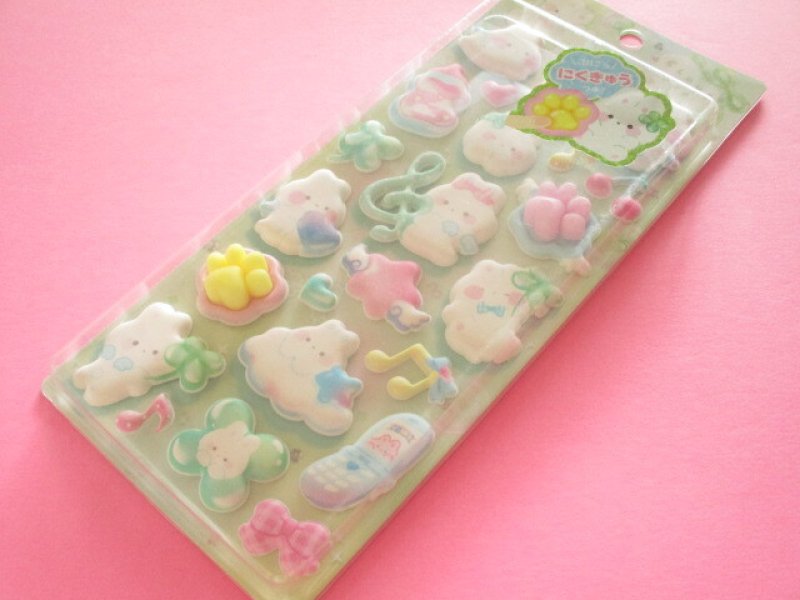 Photo1: Kawaii Cute ぷちふにLife Puffy Stickers Sheet Q-LiA *クラウドポップタイム  (01292） (1)