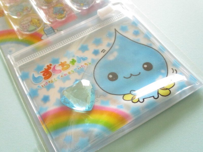 Photo2: Kawaii Cute Ohajiki Disc Stickers Sheet Q-LiA * しずくちゃん (04382）