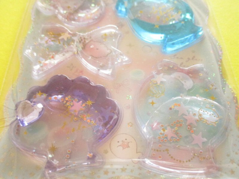 Photo2: Kawaii Cute Kirarin Water in Stickers Sheet Q-LiA *Seaglass Island (01309)