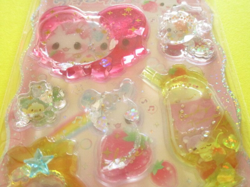 Photo1: Kawaii Cute Kirarin Water in Stickers Sheet Q-LiA *Candy Twins (01311)