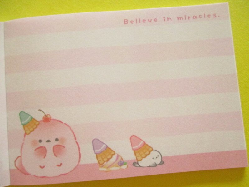 Photo2: Kawaii Cute Mini Memo Pad Manekko Life Crux *Ice cream (140294)