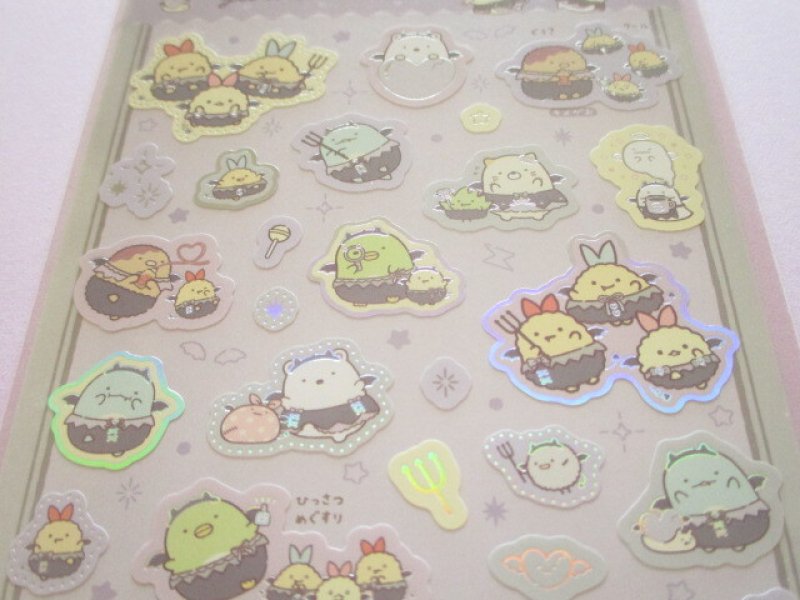 Photo1: Kawaii Cute Stickers Sheet Sumikkogurashi San-x *てんしとあくまなしっぽず (SE74102)