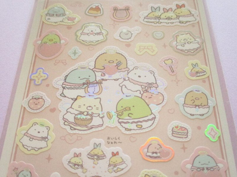 Photo1: Kawaii Cute Stickers Sheet Sumikkogurashi San-x *てんしとあくまなしっぽず (SE74101)