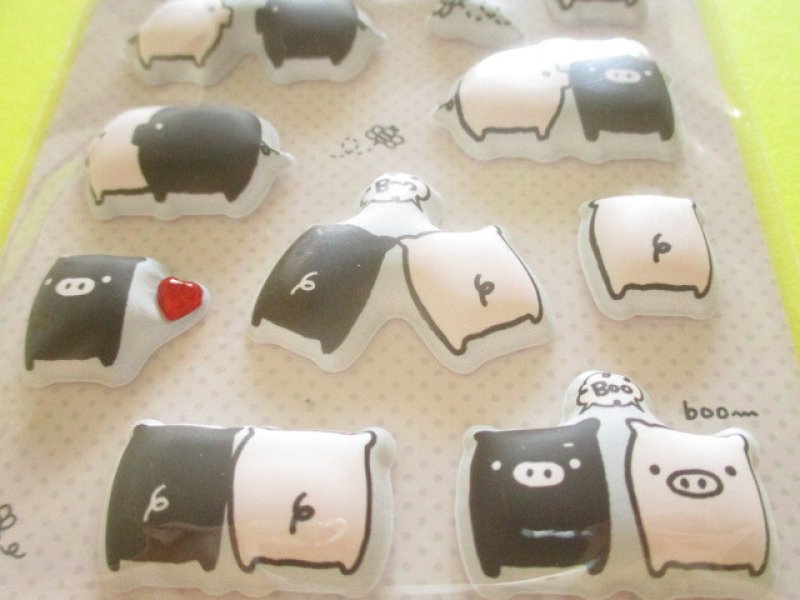 Photo2: Kawaii Cute もっと!Funi Funi Stickers Sheet San-x *Monokuro Boo (SE74006)