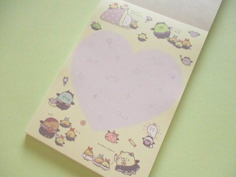 Photo1: Kawaii Cute Large Memo Pad Standard Sumikkogurashi San-x *てんしとあくまなしっぽず (MH32802)