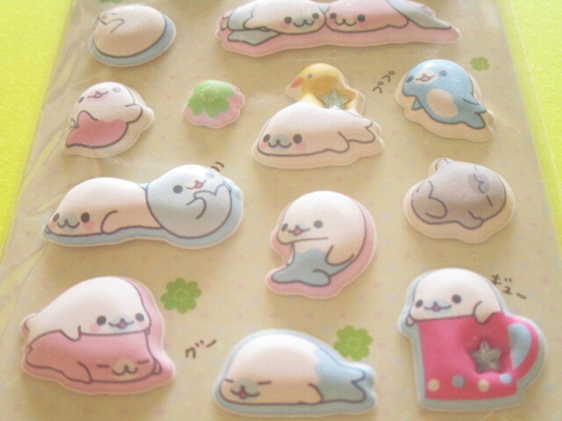 Photo2: Kawaii Cute もっと!Funi Funi Stickers Sheet San-x *mamegoma (SE74007)