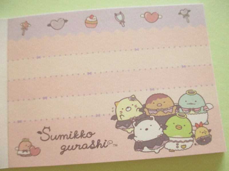 Photo2: Kawaii Cute Mini Memo Pad Sumikkogurashi San-x *てんしとあくまなしっぽず (MH32701-2)