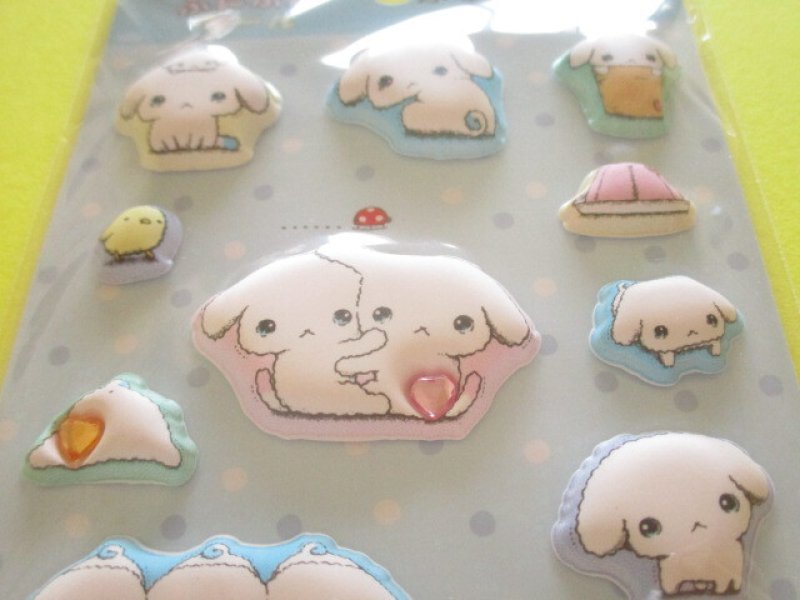 Photo1: Kawaii Cute もっと!Funi Funi Stickers Sheet San-x *ぶるぶるどっぐ (SE74002)