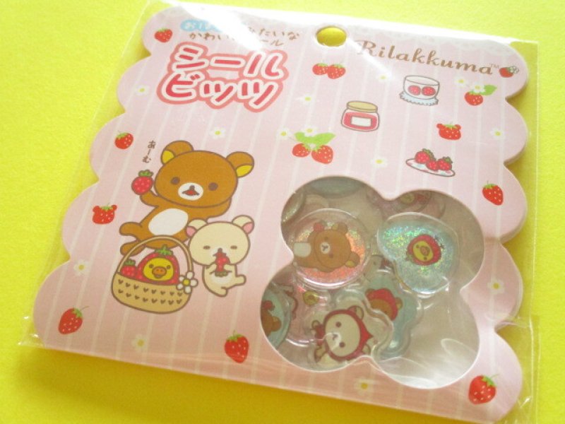 Photo1: Kawaii Cute Seal Bits Sticker Ohajiki Flakes Sack San-x *Rilakkuma (SE75302) (1)