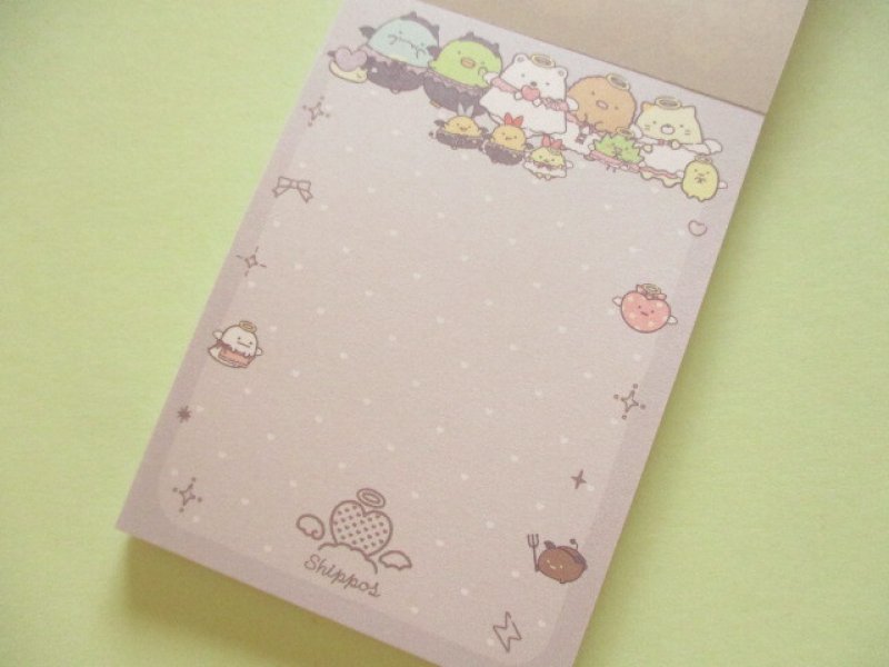 Photo2: Kawaii Cute Mini Memo Pad Sumikkogurashi San-x *てんしとあくまなしっぽず (MH32701-1)
