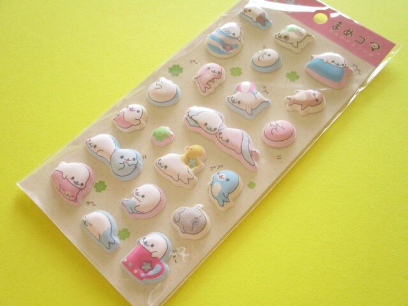 Photo1: Kawaii Cute もっと！Funi Funi Stickers Sheet San-x *mamegoma (SE74007) (1)