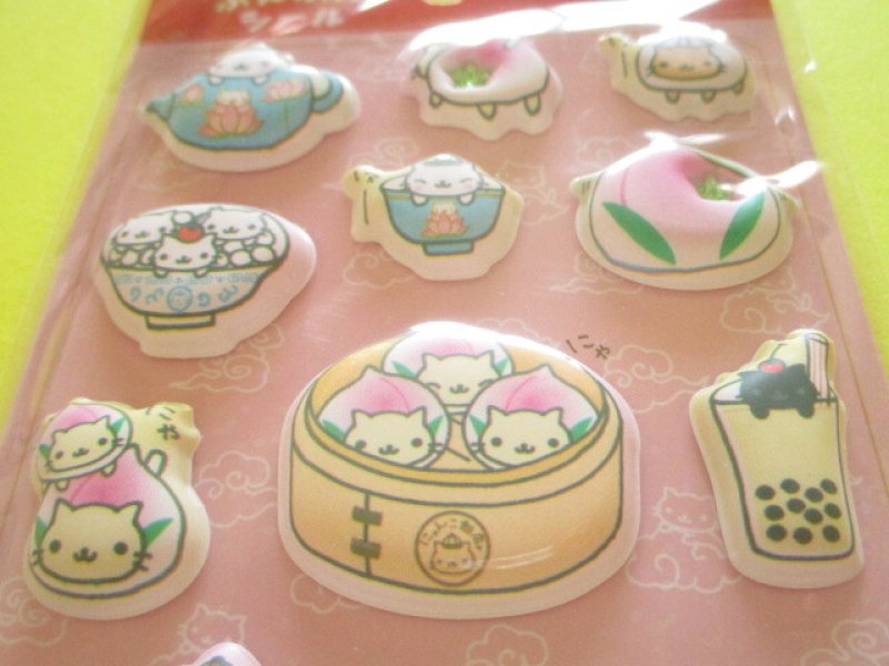 Photo1: Kawaii Cute もっと!Funi Funi Stickers Sheet San-x *にゃんにゃんにゃんこ (SE74004)