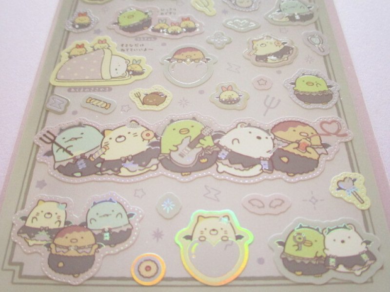 Photo2: Kawaii Cute Stickers Sheet Sumikkogurashi San-x *てんしとあくまなしっぽず (SE74102)