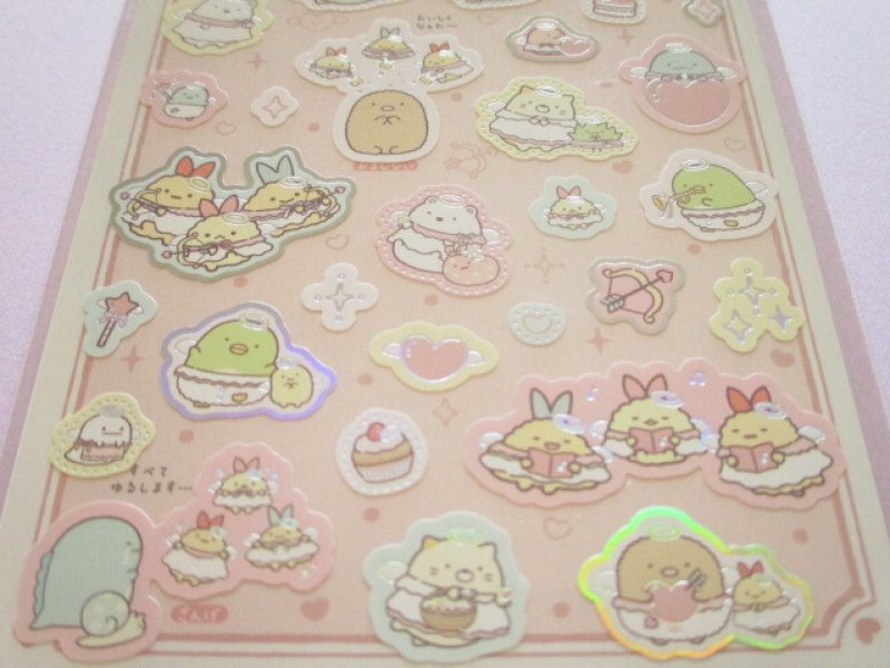 Photo2: Kawaii Cute Stickers Sheet Sumikkogurashi San-x *てんしとあくまなしっぽず (SE74101)