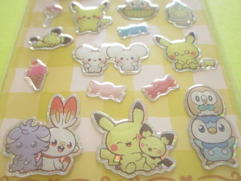 Photo2: Kawaii Cute Pokémon Peacefull Place Stickers Sheet Showa-note *Yellow (250216-1)