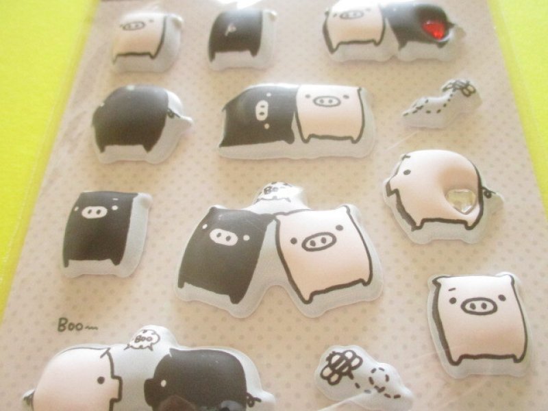 Photo1: Kawaii Cute もっと!Funi Funi Stickers Sheet San-x *Monokuro Boo (SE74006)