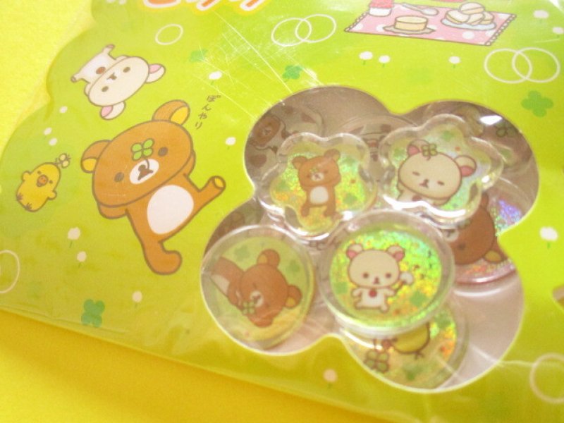 Photo1: Kawaii Cute Seal Bits Sticker Ohajiki Flakes Sack San-x *Rilakkuma (SE75301)