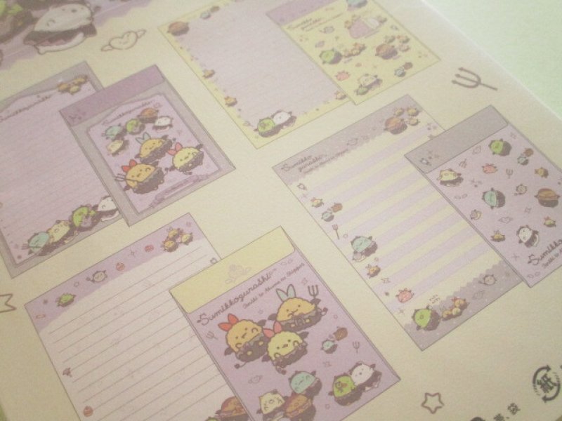 Photo3: Kawaii Cute Regular Letter Set Standard Sumikkogurashi San-x *てんしとあくまなしっぽず (LH86201)