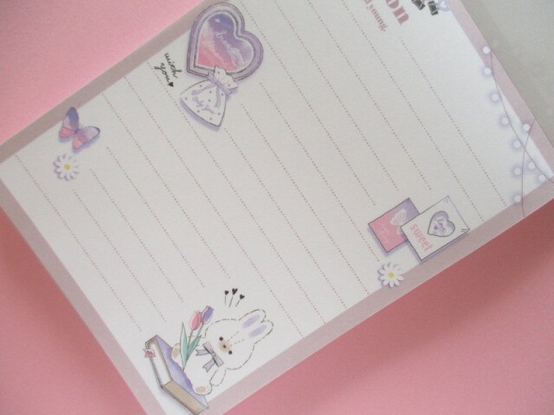 Photo1: Kawaii Cute Large Memo Pad Q-LiA *Rabbit Girl’s Corazǒn (64211)