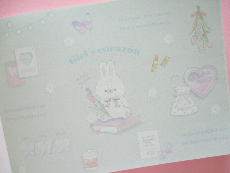 Photo2: Kawaii Cute Large Memo Pad Q-LiA *Rabbit Girl’s Corazǒn (64211)