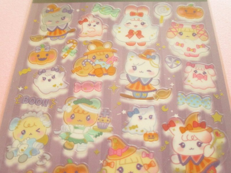 Photo1: Kawaii Cute Topping Lab Stickers Sheet Gaia *Cute Halloween (466890-2)