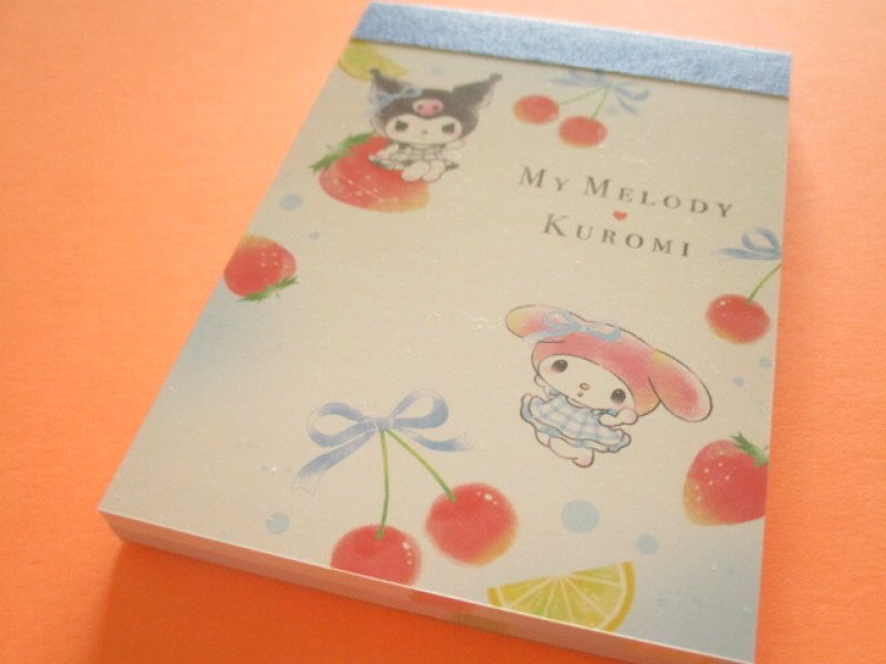 Photo1: Kawaii Cute Mini Memo Pad My Melody & Kuromi Sanrio *Fruit (140346) (1)