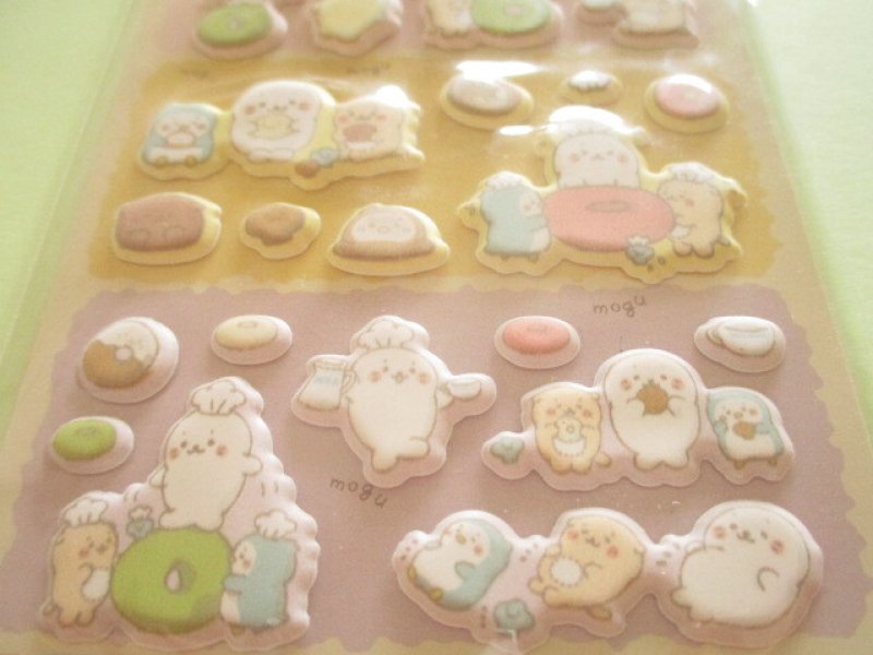 Photo2: Kawaii Cuteしろたん Sirotan Puffy Stickers Sheet MARUSHO *Cream colour (260369-2)