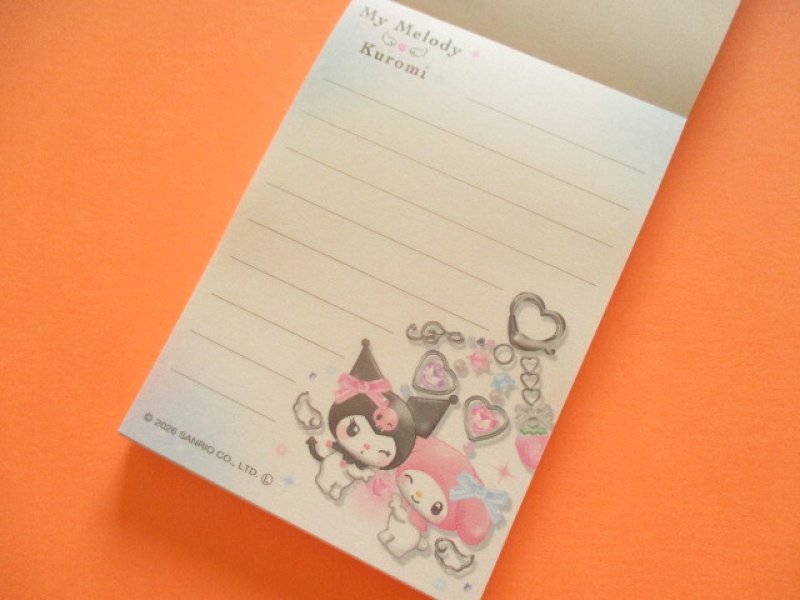 Photo1: Kawaii Cute Mini Memo Pad My Melody & Kuromi Sanrio *Key ring (140347)