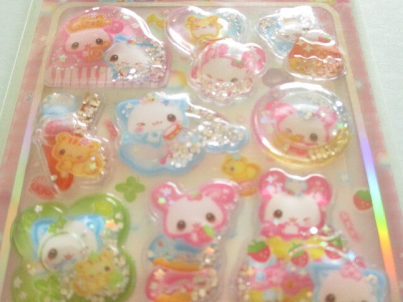 Photo1: Kawaii Cute ぷくぷくシャボン Stickers Sheet KAMIO JAPAN *HAPPY MARCH (233159)