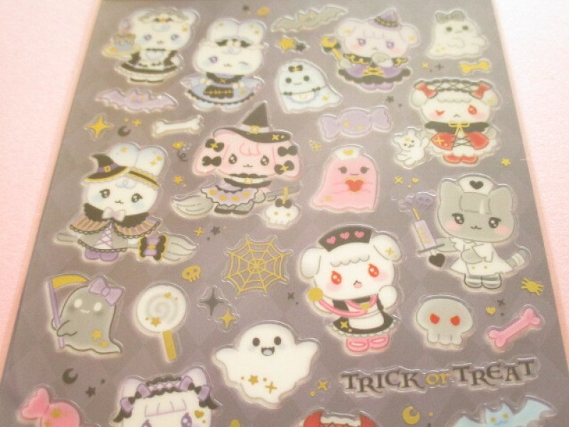 Photo1: Kawaii Cute Topping Lab Stickers Sheet Gaia *Cute Halloween (466890-1)