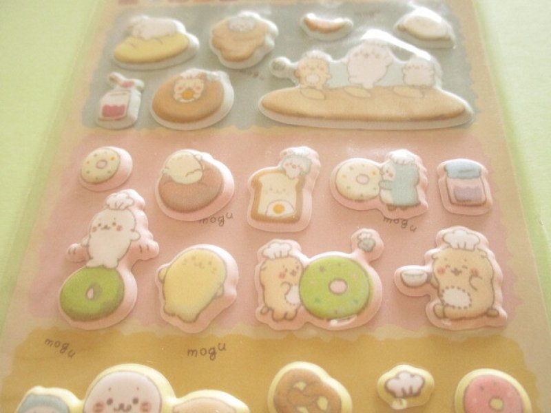 Photo1: Kawaii Cuteしろたん Sirotan Puffy Stickers Sheet MARUSHO *Cream colour (260369-2)