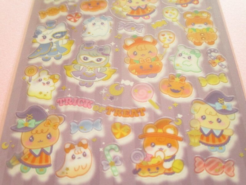Photo2: Kawaii Cute Topping Lab Stickers Sheet Gaia *Cute Halloween (466890-2)